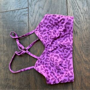 Bombshell Sportswear Purple cheetah Sports Bra